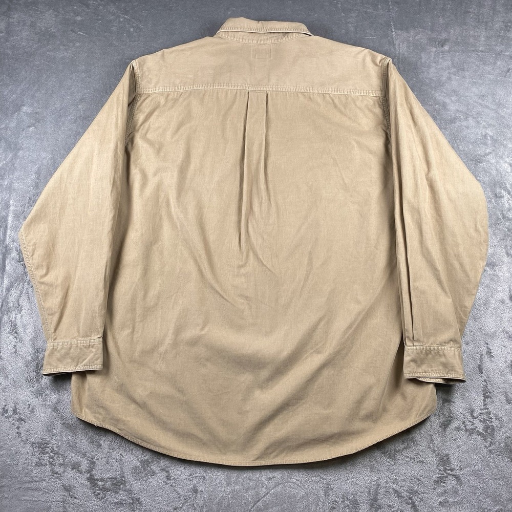 LL Bean Shirt Mens Size XXL Tall Beige Long Sleeve Corduroy Button Down 0YQ71 - Picture 9 of 13